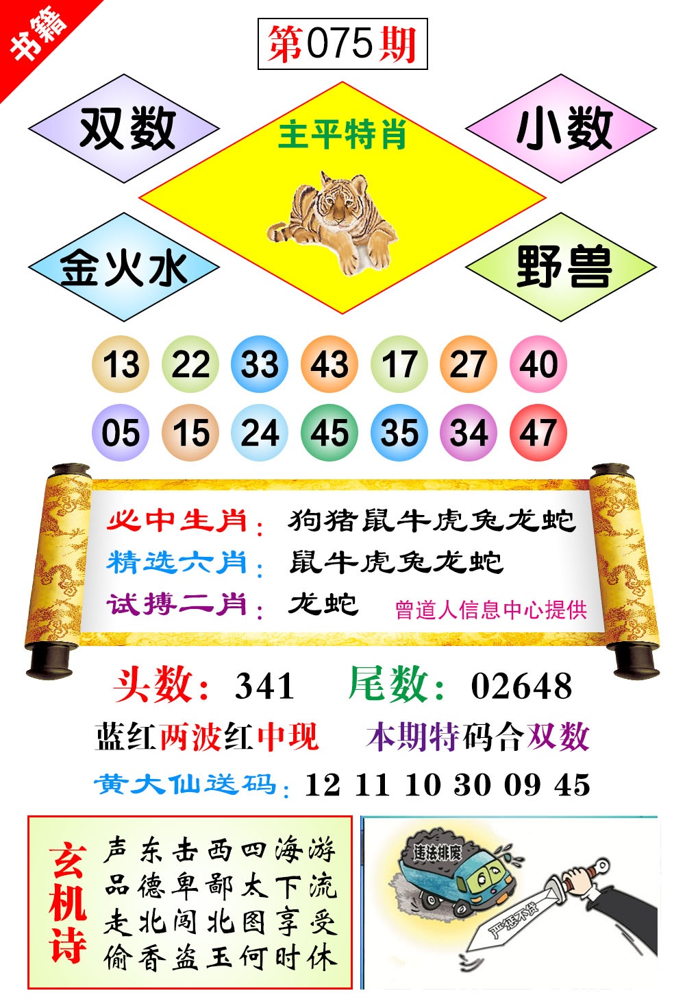 075期澳门济公十八码[图]