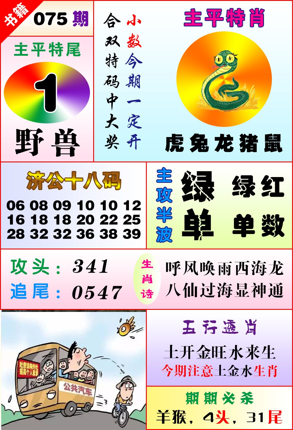 075期澳门狗头铡[图]